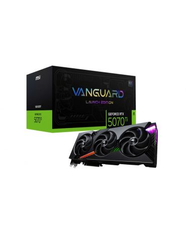 MSI GEFORCE RTX 5070 TI 16G VANGUARD SOC LAUNCH EDITION plăci video NVIDIA 16 Giga Bites GDDR7 - Tik.ro