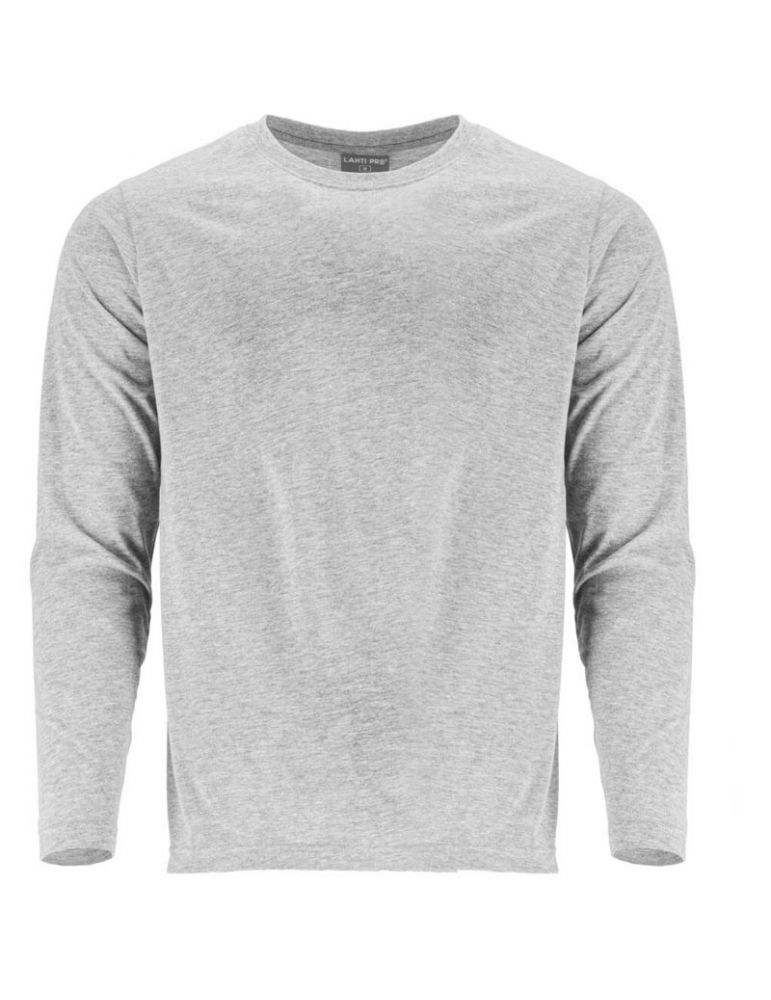 Tricou bumbac subtire cu maneca lunga / gri - s