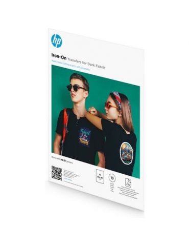 HP Hârtie pentru transfer termic pentru material A4 închis la culoare (210 x 297 mm), 10 coli