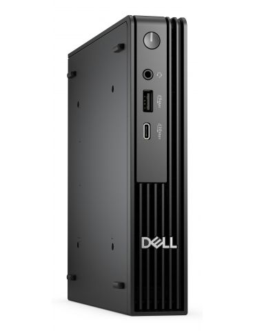 DELL Pro QCM1250 Intel® Core™ i3 i3-14100T 16 Giga Bites DDR5-SDRAM 512 Giga Bites SSD Ubuntu Linux Micro PC Mini PC Negru