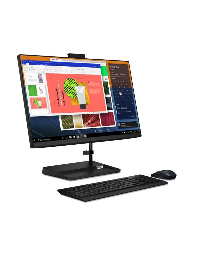 Desktop lenovo ideacentre 3 all-in-one 23.8 inch cpu i5-1135g7 intel iris xe graphics memorie 8 gb ssd 256 gb tastatura si mo
