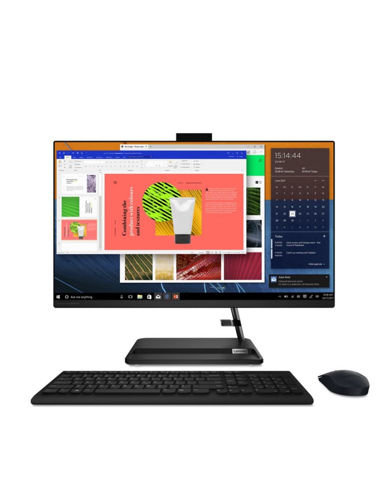Desktop lenovo ideacentre 3 all-in-one 27 inch cpu ryzen 7 5700u amd radeon graphics memorie 8 gb ssd 512 gb tastatura si mou