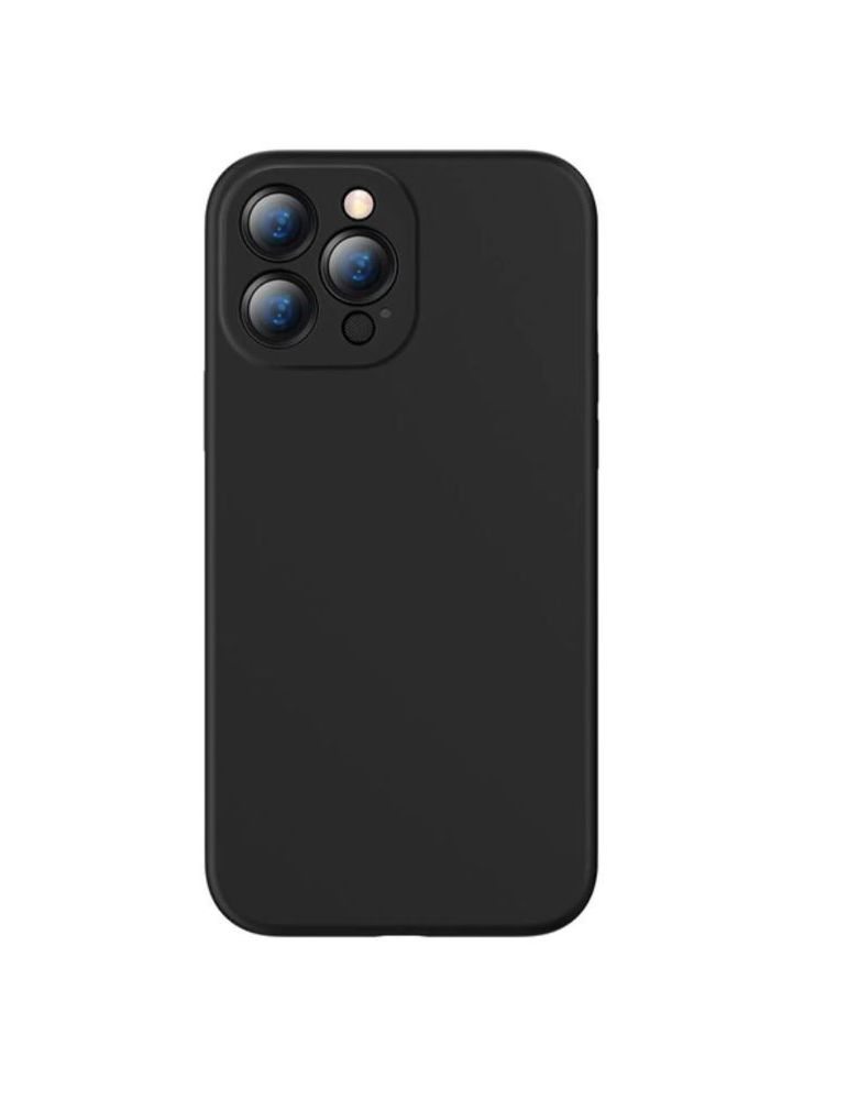 Husa smartphone baseus liquid pentru iphone 13 pro material silicon negru aryt000101 - 6932172601553