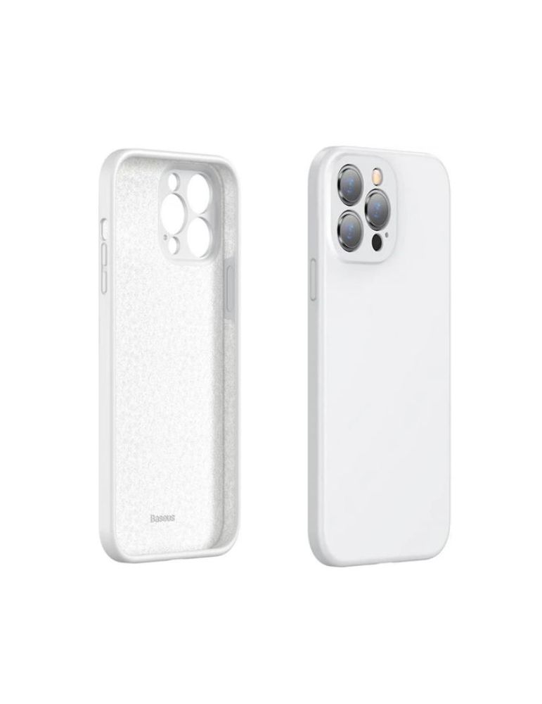 Husa smartphone baseus liquid pentru iphone 13 pro max material silicon alb aryt000502 - 6932172601591