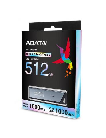 ADATA UE800 memorii flash USB 512 Giga Bites USB tip-C 3.2 Gen 2 (3.1 Gen 2) Argint