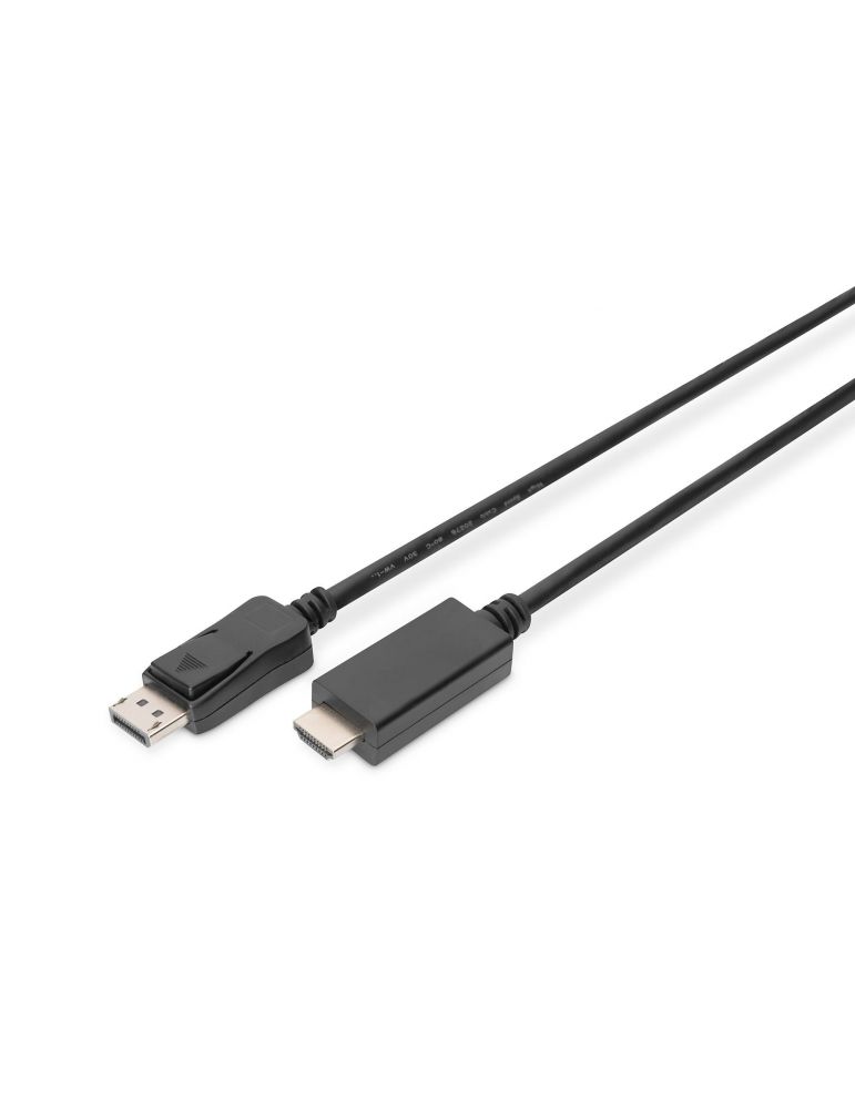 Digitus Digitus displayport adapter cable dp - hdmi type a st / st 3.0m w / war. dp 1.2 hdmi 2.0 4k / 60hz ce black ak-340303-030-s