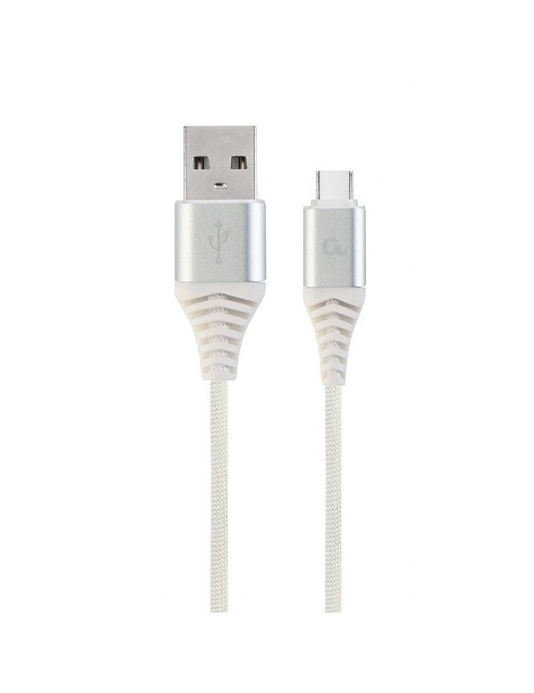 Cablu alimentare si date gembird pt. smartphone usb 2.0 (t) la usb 2.0 type-c (t) 1m premium cablu cu impletire din bumbac ar