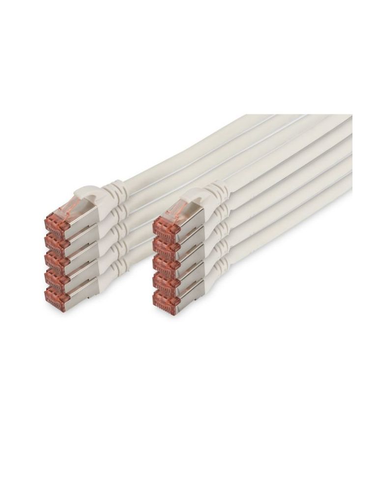Digitus cat 6 s-ftp patch cable cu lszh awg 27/7 length 3 m 10 pieces color white dk-1644-030-wh-10 (timbru verde 0.08 lei)