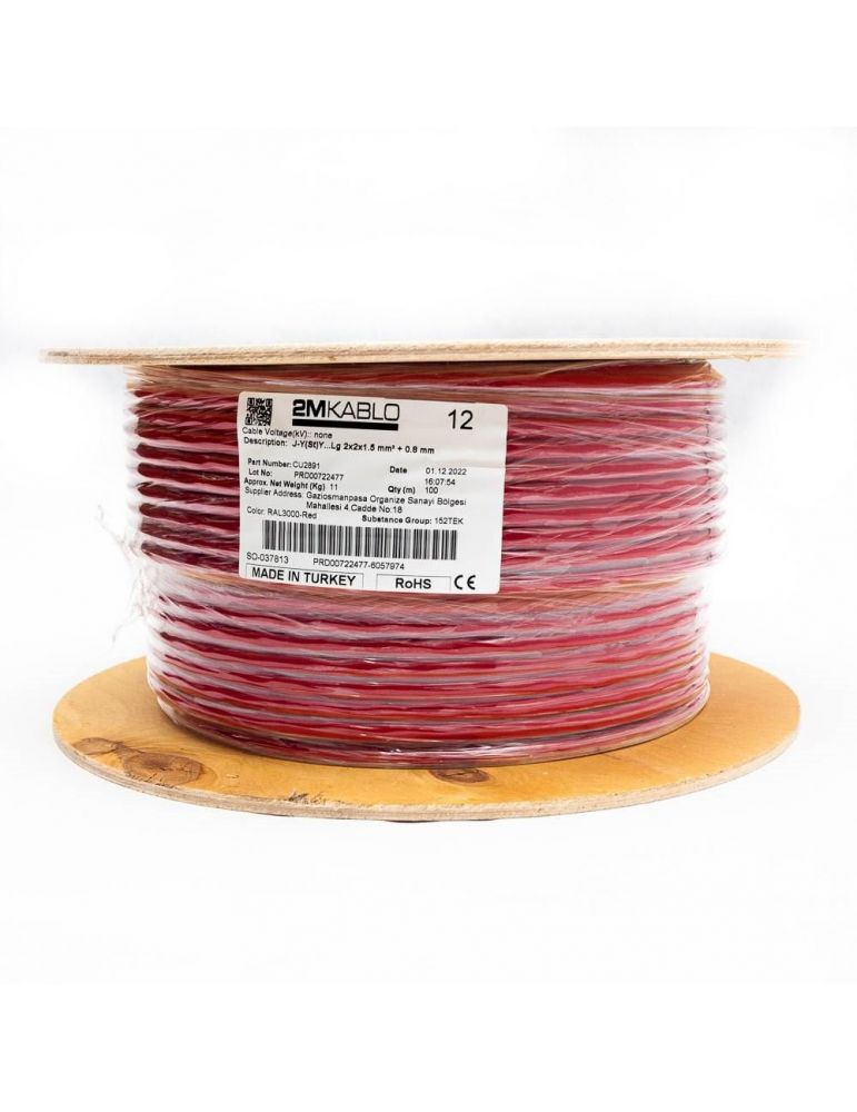 Cablu incendiu jy(st)y...lg 2x2x1.5 mm² + 0.8 mm producator 2m