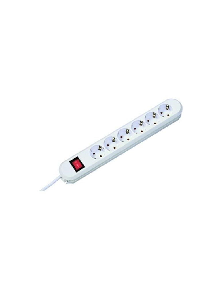 Prelungitor bachmann schuko x 6 conectare prin schuko (t) cablu 3 m fara protectie alb 381.251kr (timbru verde 0.18 lei)