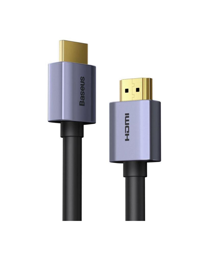Cablu video baseus high definition hdmi (t) la hdmi (t) rezolutie maxima 4k uhd la 60 hz conectori auriti 2m negru wkgq020201