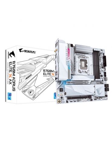 GIGABYTE B760M AORUS ELITE X AX plăci de bază Intel B760 Express LGA 1700 micro-ATX - Tik.ro