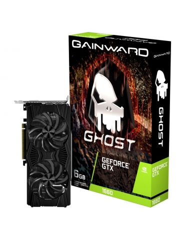 Placa video gainward nvidia geforce gtx 1660 ghost oc 6 gb gddr5 192 biti pci express 3.0 x 16 hdmi dvi display port sistem raci