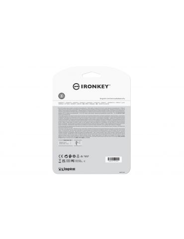 Kingston Technology IronKey Vault Privacy 50 memorii flash USB 64 Giga Bites USB Tip-A 3.2 Gen 1 (3.1 Gen 1) Negru, Albastru