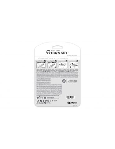Kingston Technology IronKey Keypad 200 memorii flash USB 16 Giga Bites USB tip-C 3.2 Gen 1 (3.1 Gen 1) Albastru