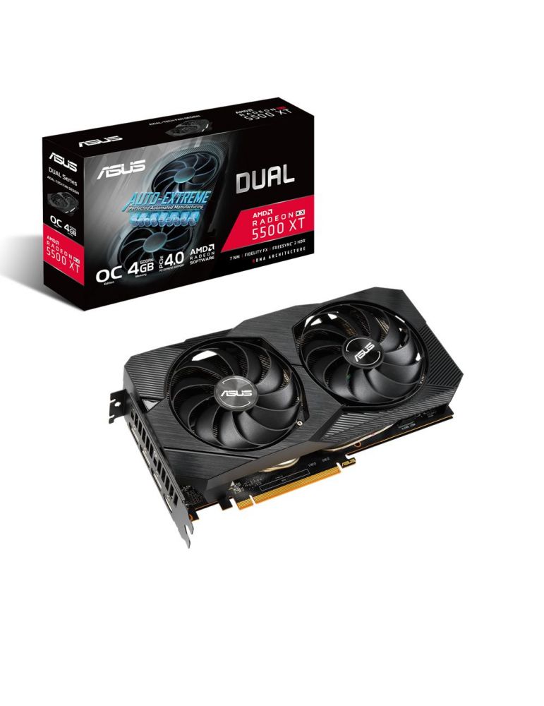 ASUS Dual -RX5500XT-O4G-EVO plăci video AMD Radeon RX 5500 XT 4 Giga Bites GDDR6