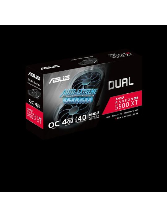 ASUS Dual -RX5500XT-O4G-EVO plăci video AMD Radeon RX 5500 XT 4 Giga Bites GDDR6 Asus - 10