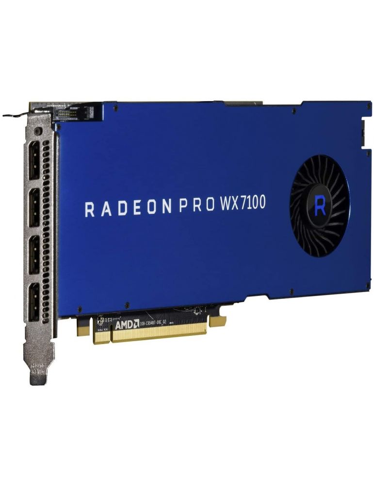 Placa video amd radeon pro wx 7100 8 gb gddr5 256 biti pci express 3.0 x 16 display port x 4 sistem racire aer activ 100-505826