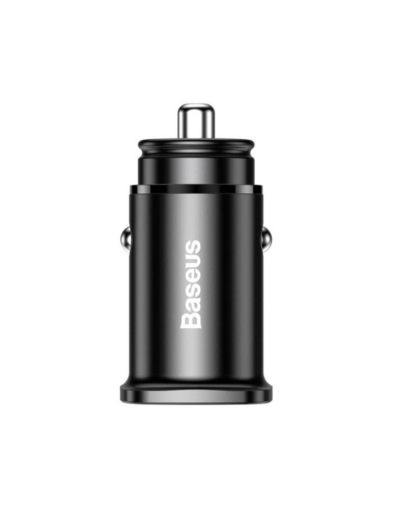 Baseus Incarcator auto baseus square metal 1 x usb output 5v/3a si 1 x usb type-c output 5v/3a total output 30w pt. bricheta auto ne