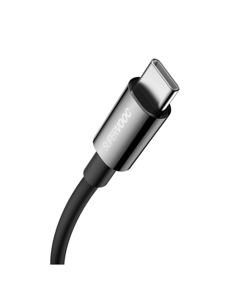 Cablu alimentare si date baseus superior (supervooc) pt. smartphone usb la usb type-c 65w 2m negru cays001001 (timbru verde