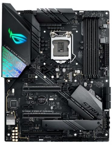 Placa de baza asus rog strix z390-f gaming skt lga 1151 atx intel z390 4 x ddr4 max. 64 gb 6 x sata 2 x m.2 7.1 rog strix z390-f