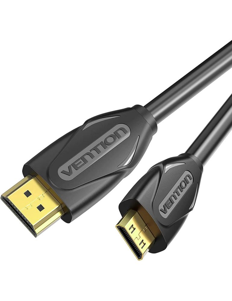 Audio & Video Cables Cablu video vention hdmi(t) la hdmi(t) 1.5m rezolutie maxima 4k la 60hz conectori auriti cupru plat invelis pvc negru vaa-b02