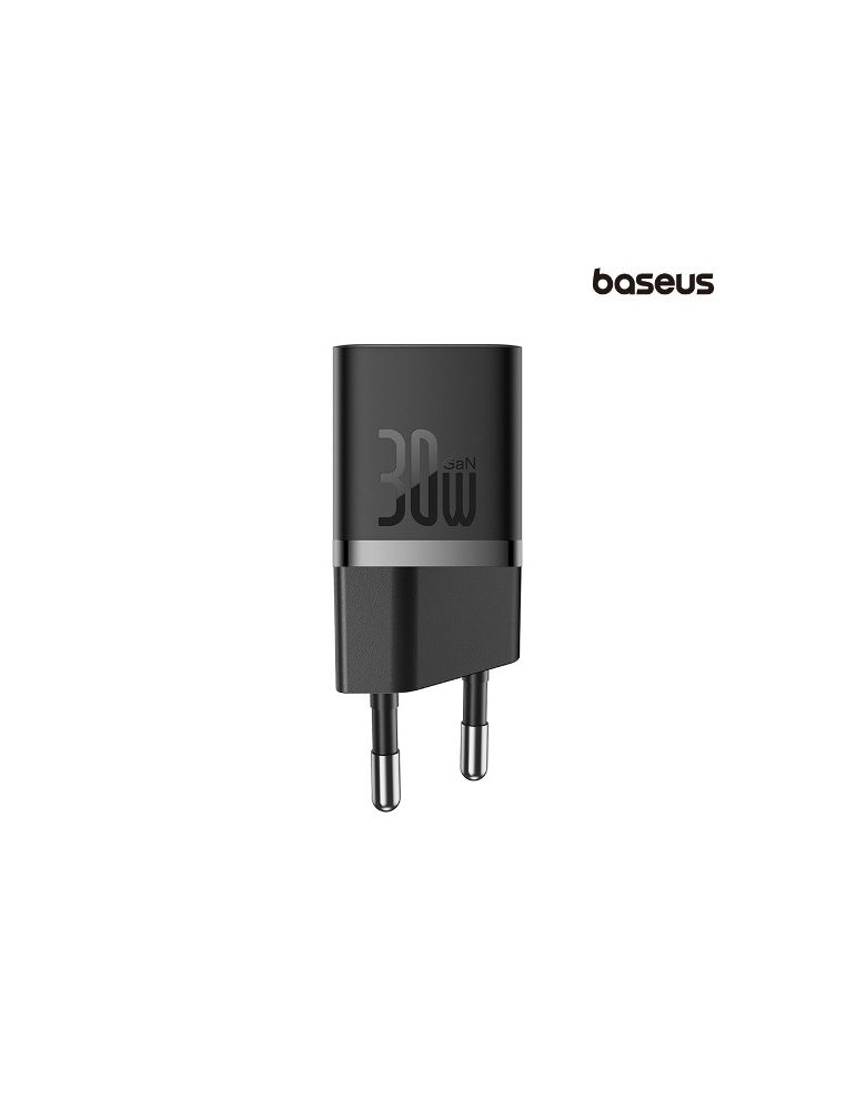 Baseus Incarcator retea baseus quick charge 30w 1 x usb type-c output 5v/3a (include cablu usb type-c la usb type-c de 100w) negru p