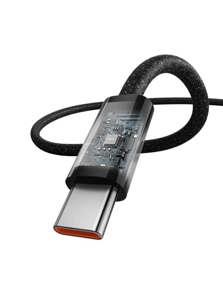 Cablu alimentare si date baseus dynamic 3 fast charging data cable pt. smartphone usb type-c la usb type-c 100w braided 1mneg