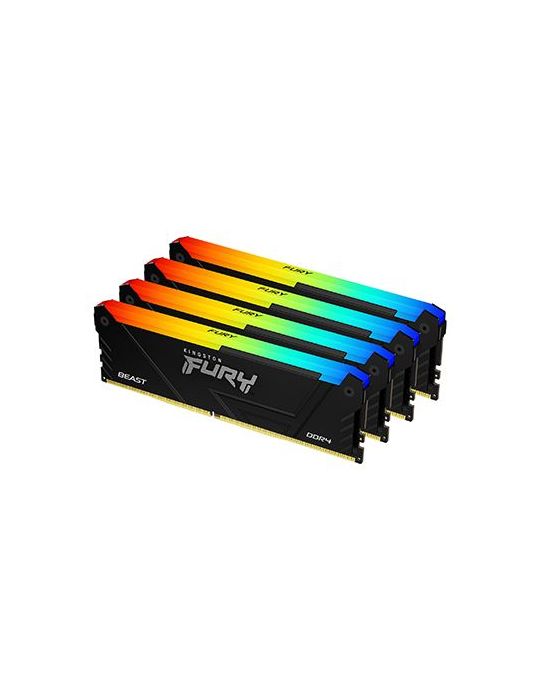 Kingston Technology FURY Beast RGB module de memorie 64 Giga Bites 4 x 16 Giga Bites DDR4 3200 MT s