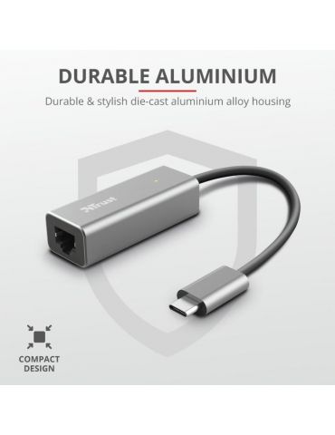 Trust dalyx usb-c to ethernet adapter tr-23771 (include tv 0.18lei) Trust - 1