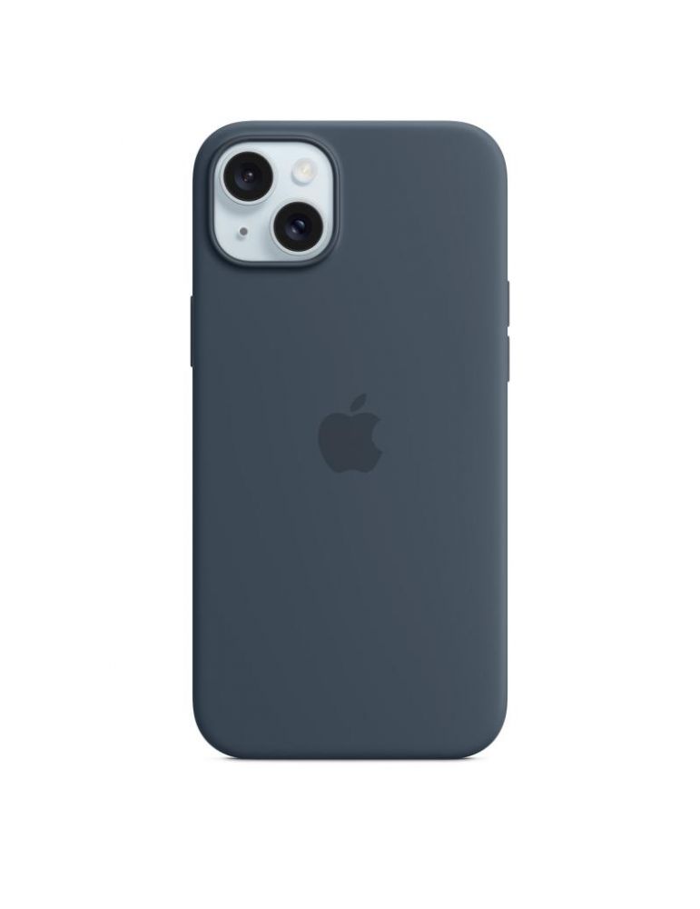 Iphone 15 plus silicone case with magsafe - storm blue
