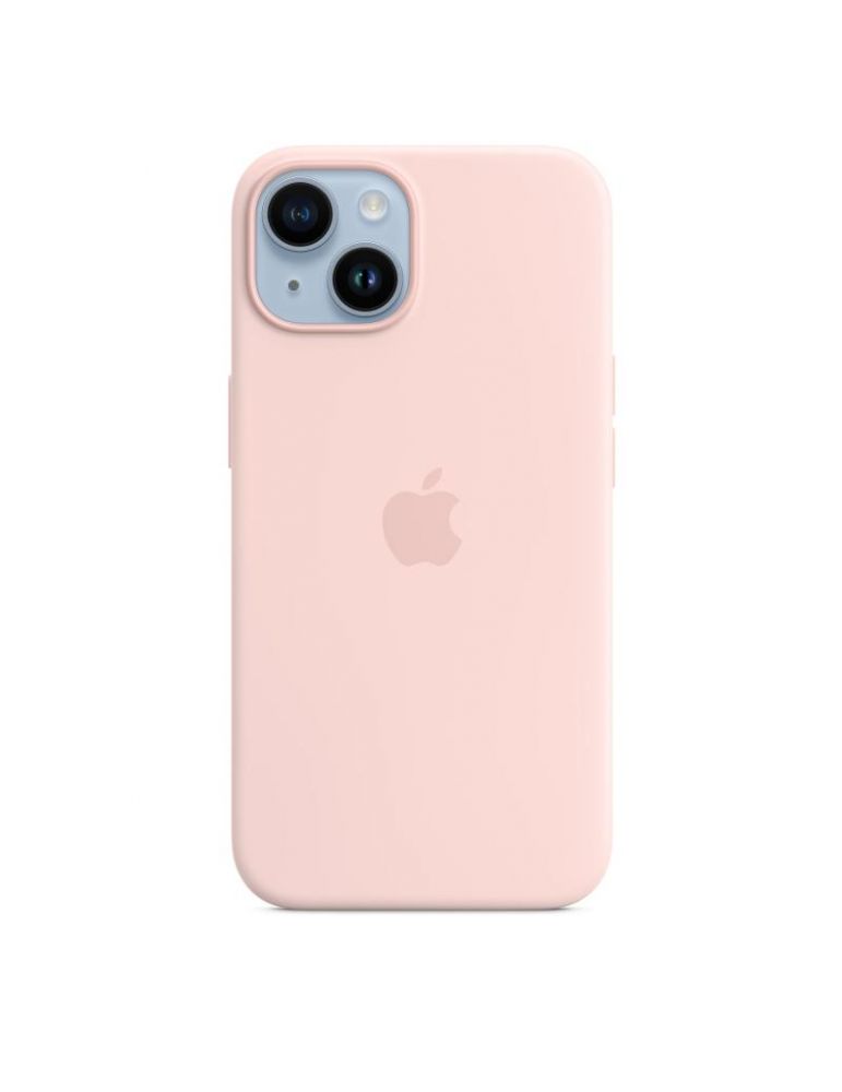 Iphone 14 silicone case with magsafe - chalk pink