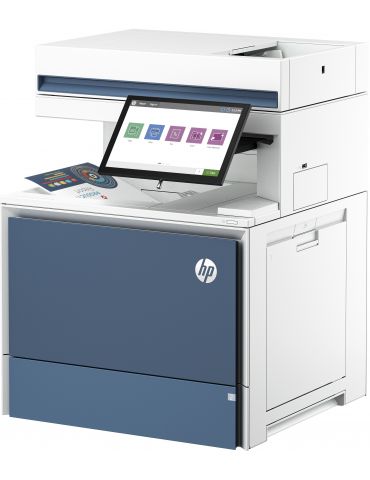 HP Color LaserJet Enterprise Flow Imprimantă MFP 6800zf, Imprimare,copiere,scanare,fax, Flow ecran tactil capsare cartuş