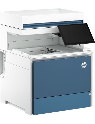 HP Color LaserJet Enterprise Flow Imprimantă MFP 6800zf, Imprimare,copiere,scanare,fax, Flow ecran tactil capsare cartuş
