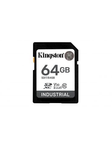 Kingston Technology Industrial 64 Giga Bites SDHC UHS-I Clasa 10 - Tik.ro