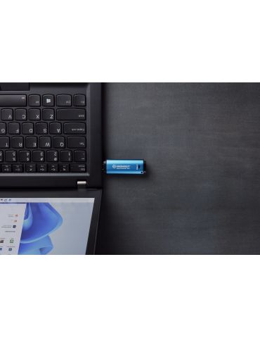 Kingston Technology IronKey Vault Privacy 50 memorii flash USB 256 Giga Bites USB tip-C 3.2 Gen 1 (3.1 Gen 1) Negru, Albastru