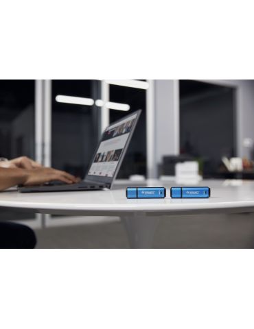 Kingston Technology IronKey Vault Privacy 50 memorii flash USB 256 Giga Bites USB tip-C 3.2 Gen 1 (3.1 Gen 1) Negru, Albastru