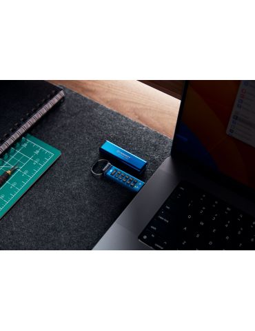 Kingston Technology IronKey Keypad 200 memorii flash USB 256 Giga Bites USB tip-C 3.2 Gen 1 (3.1 Gen 1) Albastru