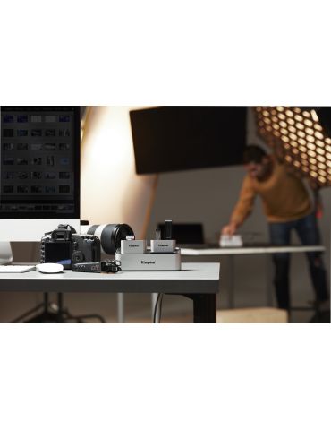 Kingston Technology Workflow microSD Reader Negru, Argint