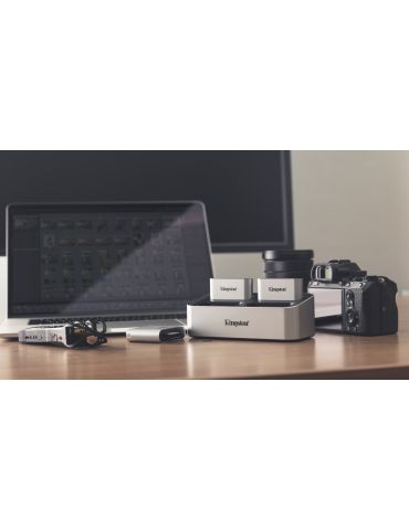 Kingston Technology Workflow microSD Reader Negru, Argint