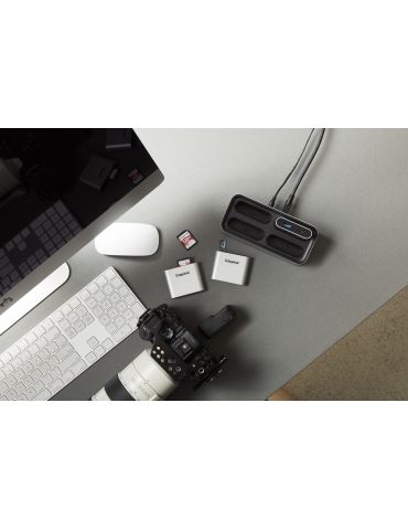 Kingston Technology Workflow microSD Reader Negru, Argint