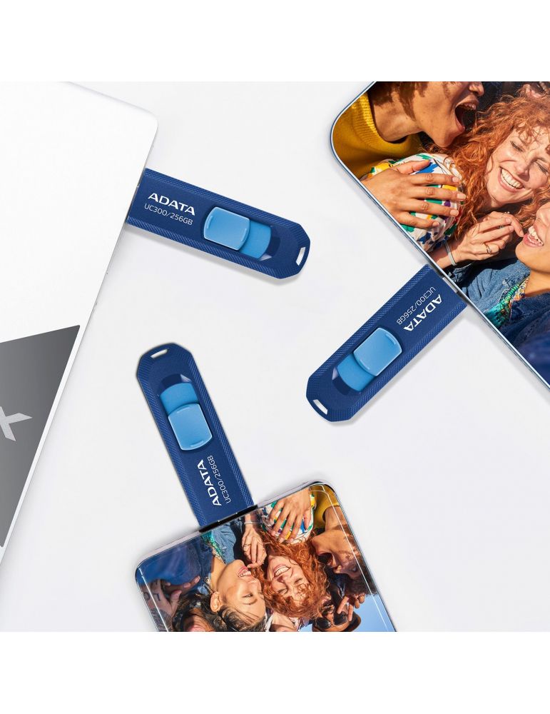 ADATA ACHO-UC300-128G-RNB/BL memorii flash USB 128 Giga Bites USB tip-C 3.2 Gen 1 (3.1 Gen 1) Albastru