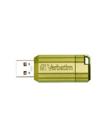 Verbatim PinStripe memorii flash USB 32 Giga Bites USB Tip-A 2.0 Verde