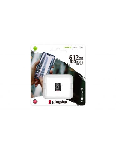Kingston Technology Canvas Select Plus 512 Giga Bites MicroSDXC UHS-I Clasa 10