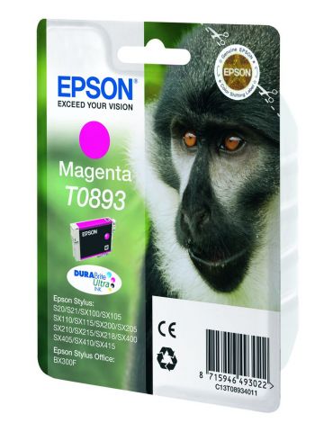 Epson Monkey Singlepack Magenta T0893 DURABrite Ultra Ink Epson - 2