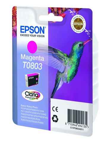 Epson Hummingbird Singlepack Magenta T0803 Claria Photographic Ink Epson - 2