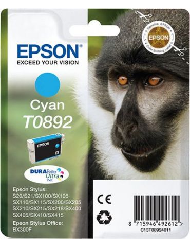 Epson Monkey Singlepack Cyan T0892 DURABrite Ultra Ink Epson - 1