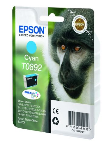 Epson Monkey Singlepack Cyan T0892 DURABrite Ultra Ink Epson - 2