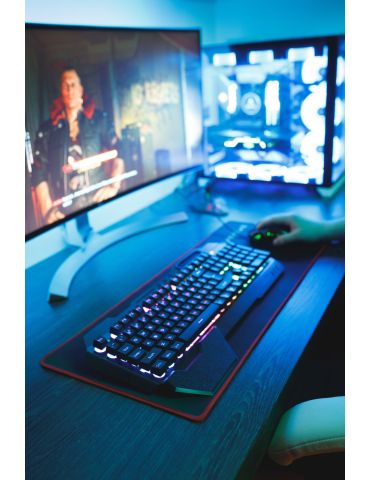 SureFire Silent Flight 680 Mouse pad pentru jocuri Negru, Roşu
