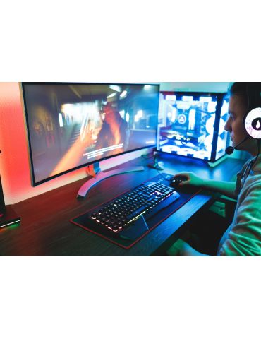 SureFire Silent Flight 680 Mouse pad pentru jocuri Negru, Roşu